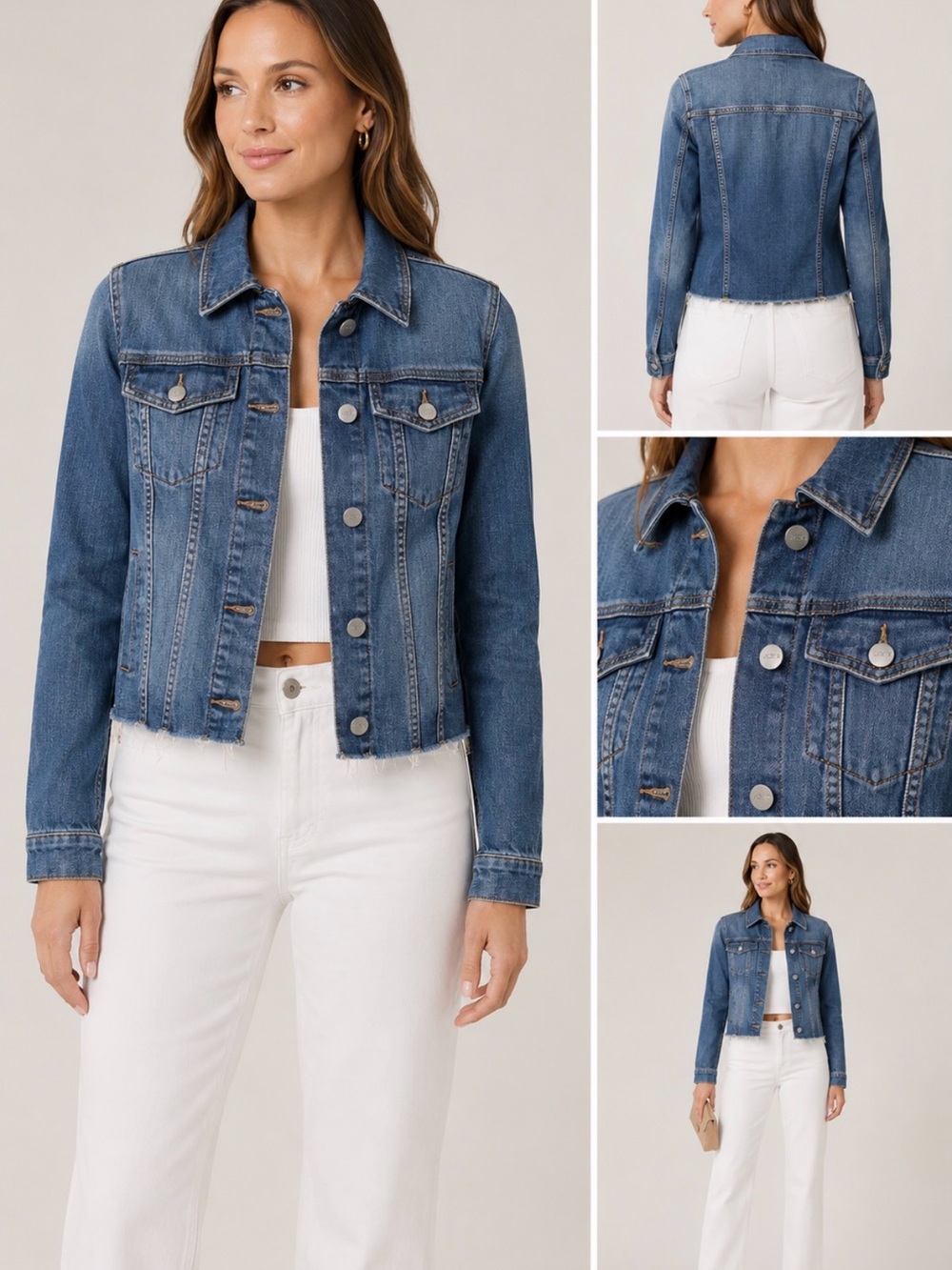 Joe's Jeans Medium Blue Cropped Denim Jacket, Size Small, NWOT